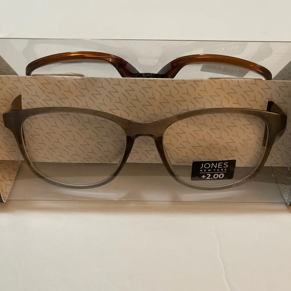 Jones New York Designer Reading Glasses 3 Pieces +2.00 New